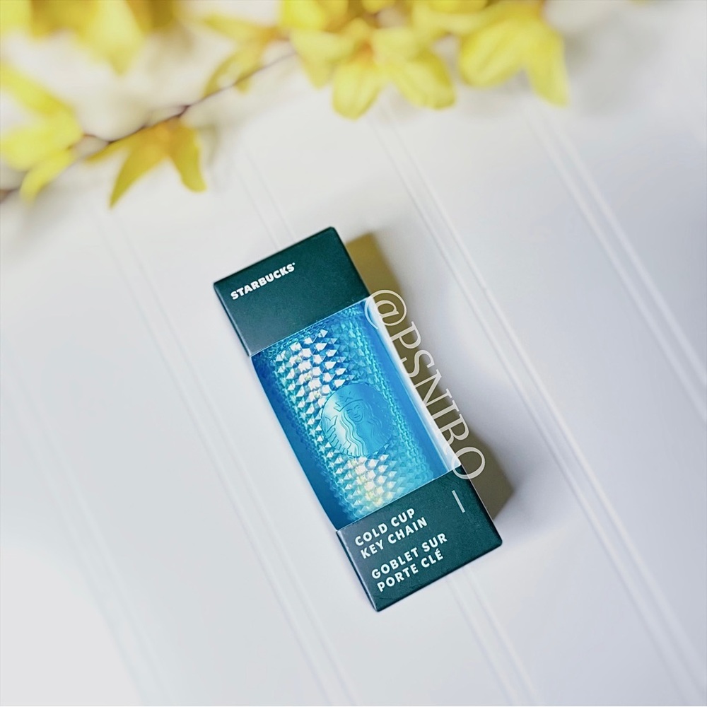 Starbucks Keychain Blue Icy Ombre Studded